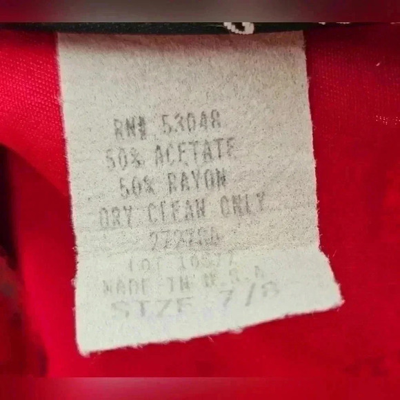 Vintage 90s Breakin Loose Asian Print Red Sleeveless Maxi Dress - Picture 8 of 11